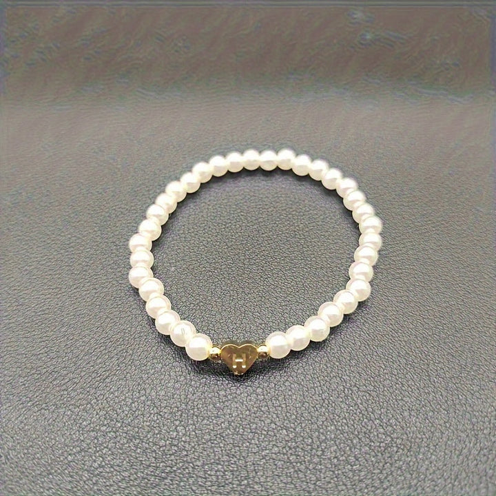 Chic A-Z Heart Initial Bracelet