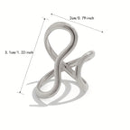 Chic Asymmetrical Wave Ring - Eliza-Warszawa