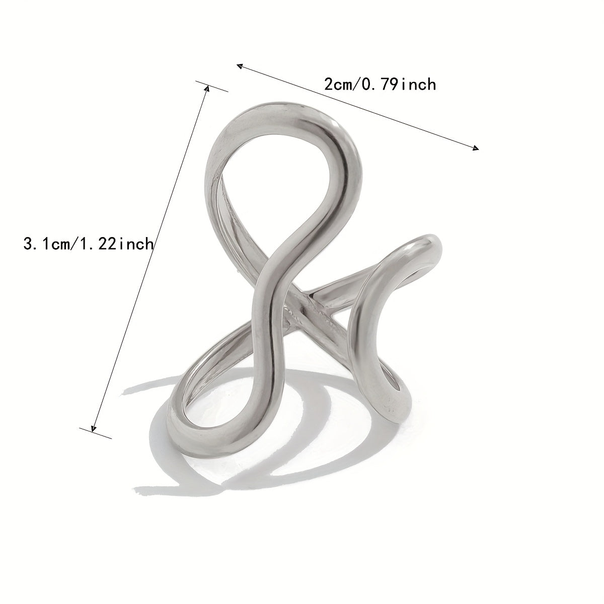 Chic Asymmetrical Wave Ring - Eliza-Warszawa