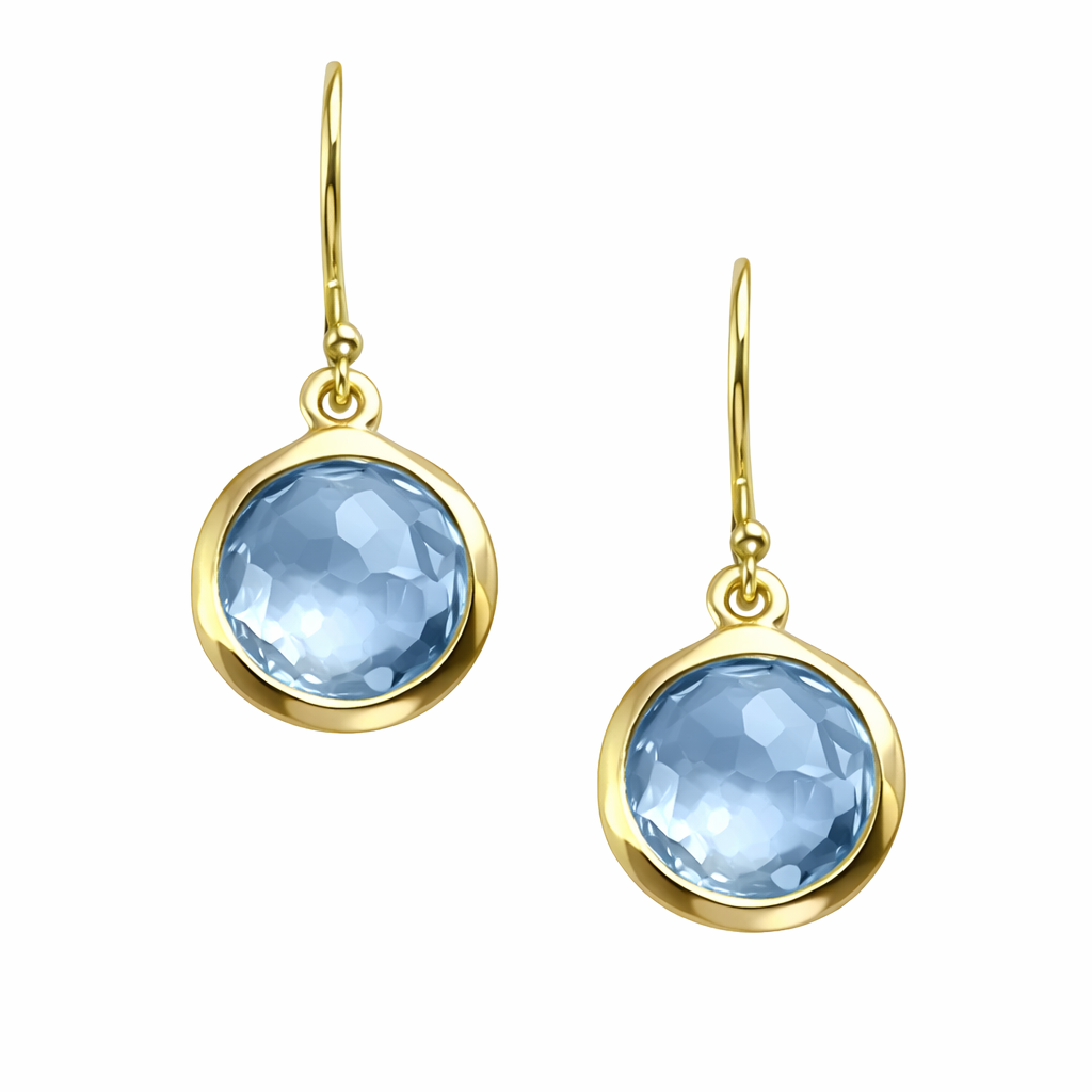 Chic Blue Crystal Earrings