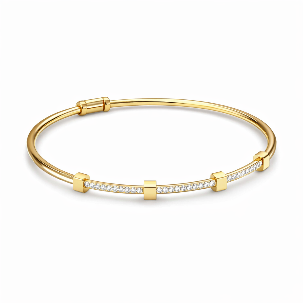 Chic Elegant Bracelet in Bright Gold