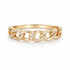 Chic Gold Link Ring - Eliza-Warszawa