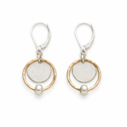 Chic Gold and Silver Pearl Earrings