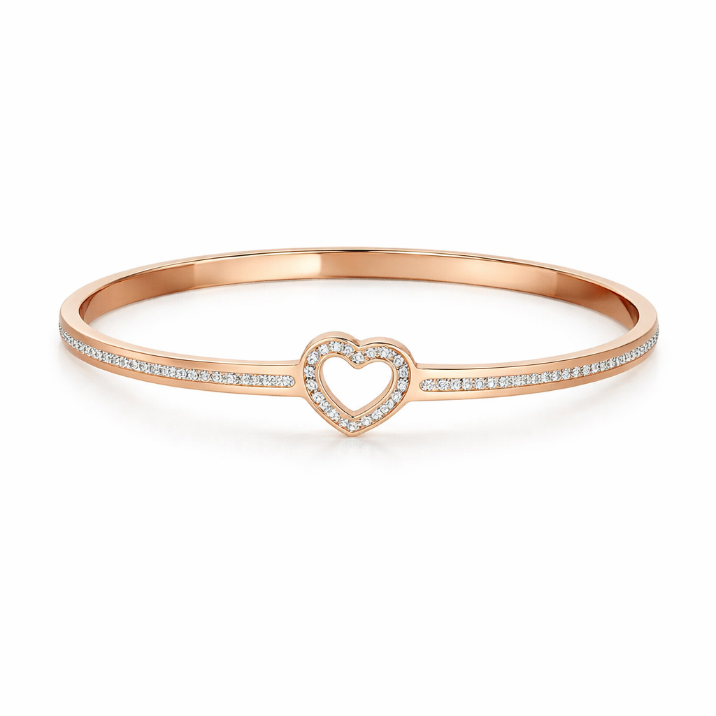 Chic Heart Symbol Charm Bangles - Eliza-Warszawa