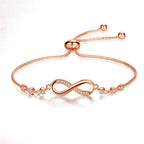 Chic Rose Gold Infinity Adjustable Bracelet - Eliza-Warszawa