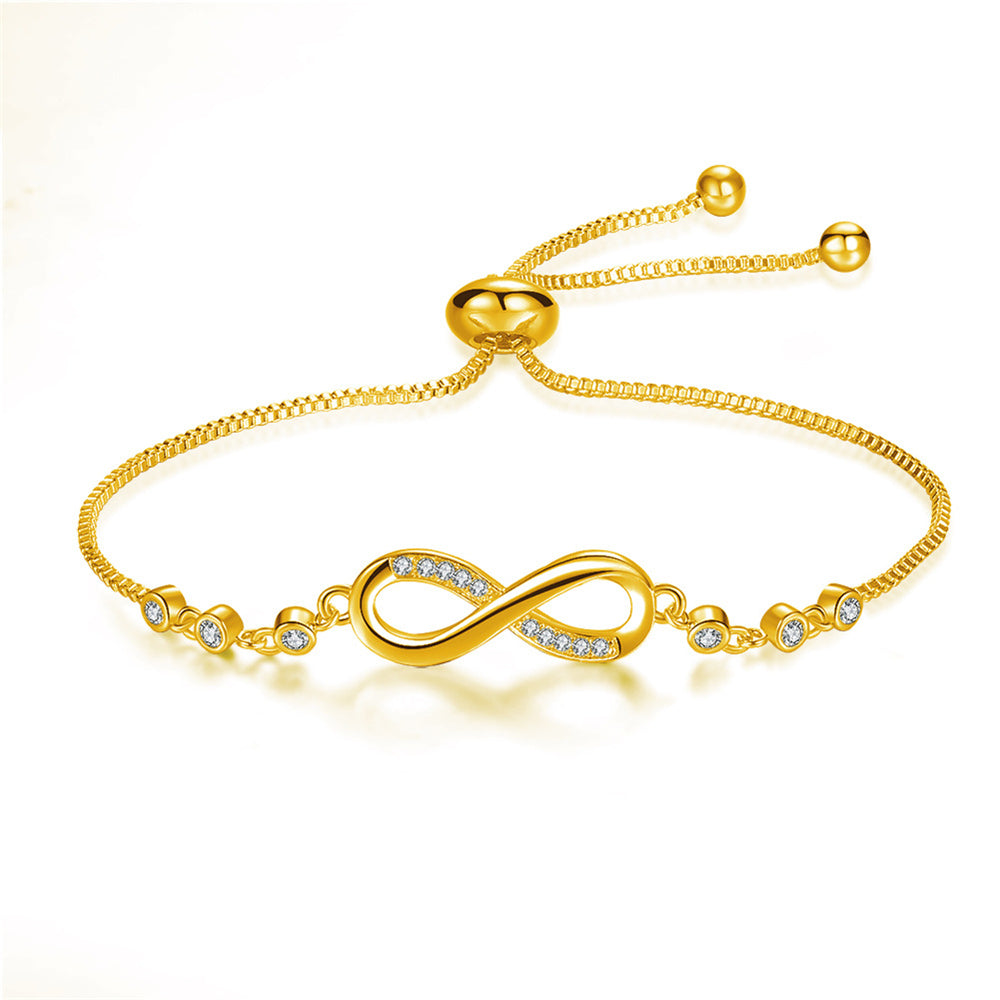 Chic Rose Gold Infinity Adjustable Bracelet - Eliza-Warszawa