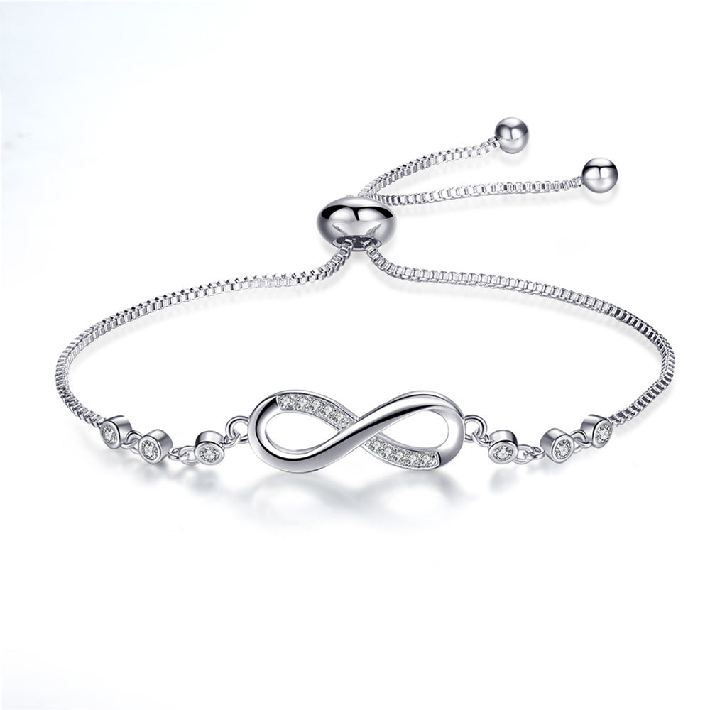 Chic Rose Gold Infinity Adjustable Bracelet - Eliza-Warszawa