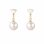 Chic Silver Pearl Earrings