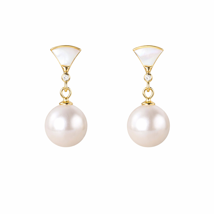 Chic Silver Pearl Earrings