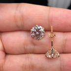 Chic White Gold Tera Earrings - Eliza-Warszawa