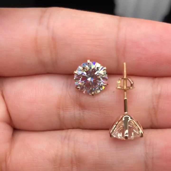 Chic White Gold Tera Earrings - Eliza-Warszawa
