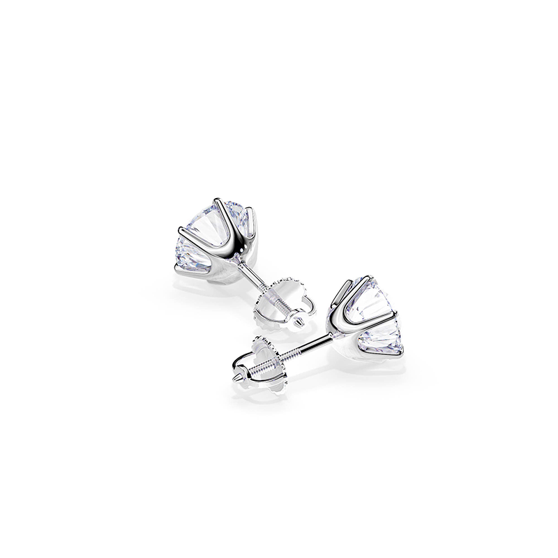 Chic White Gold Tera Earrings - Eliza-Warszawa