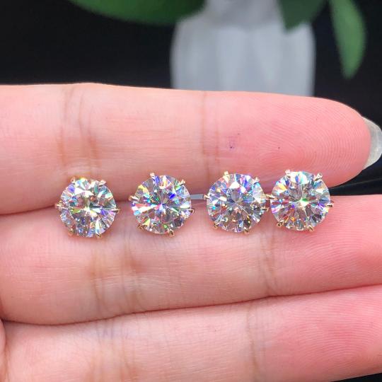 Chic White Gold Tera Earrings - Eliza-Warszawa