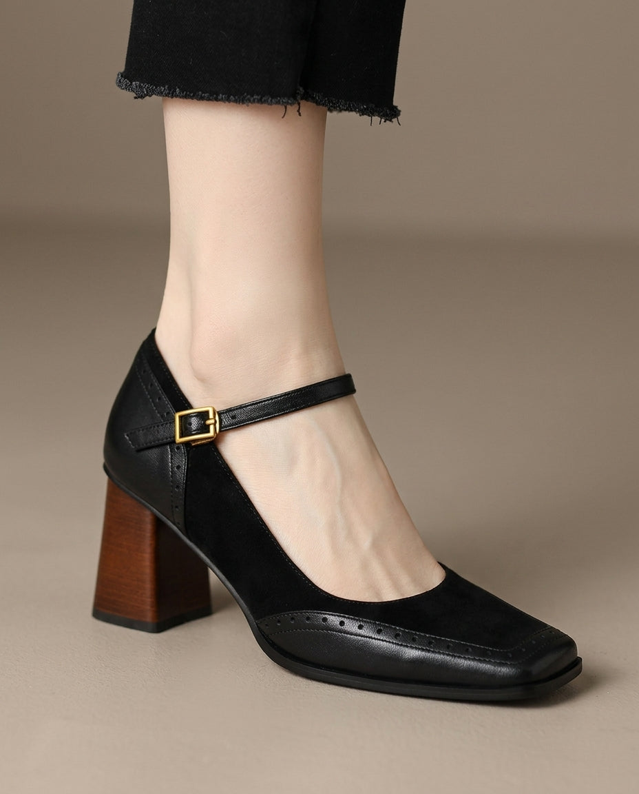 Chloe Block Heels - Eliza-Warszawa