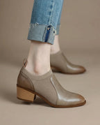 Chloe Leather Booties - Eliza-Warszawa