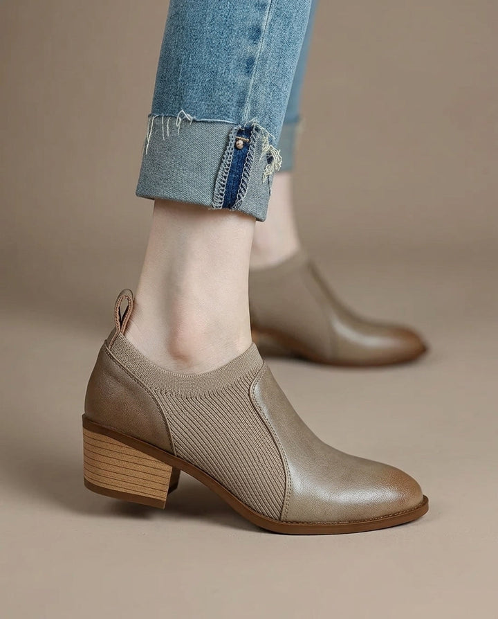 Chloe Leather Booties - Eliza-Warszawa