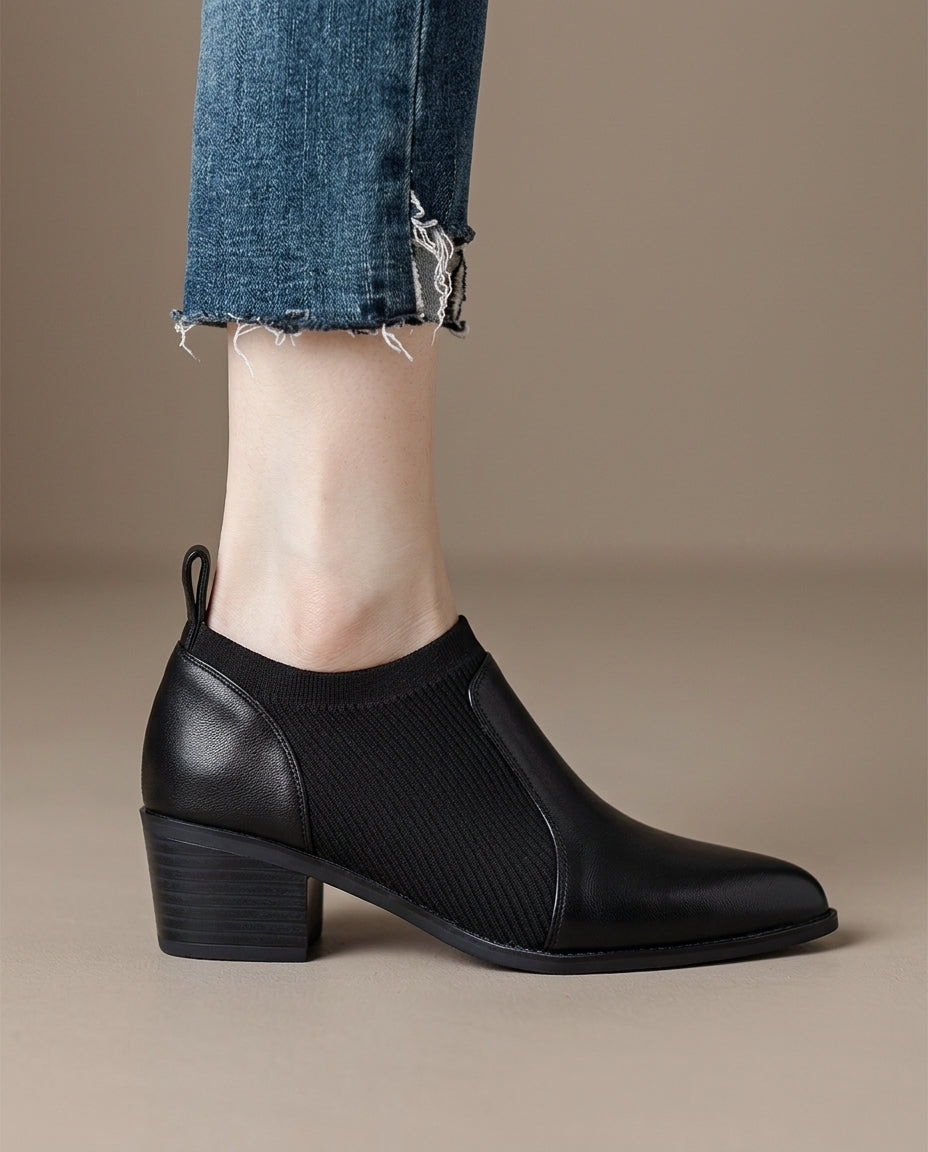 Chloe Leather Booties - Eliza-Warszawa