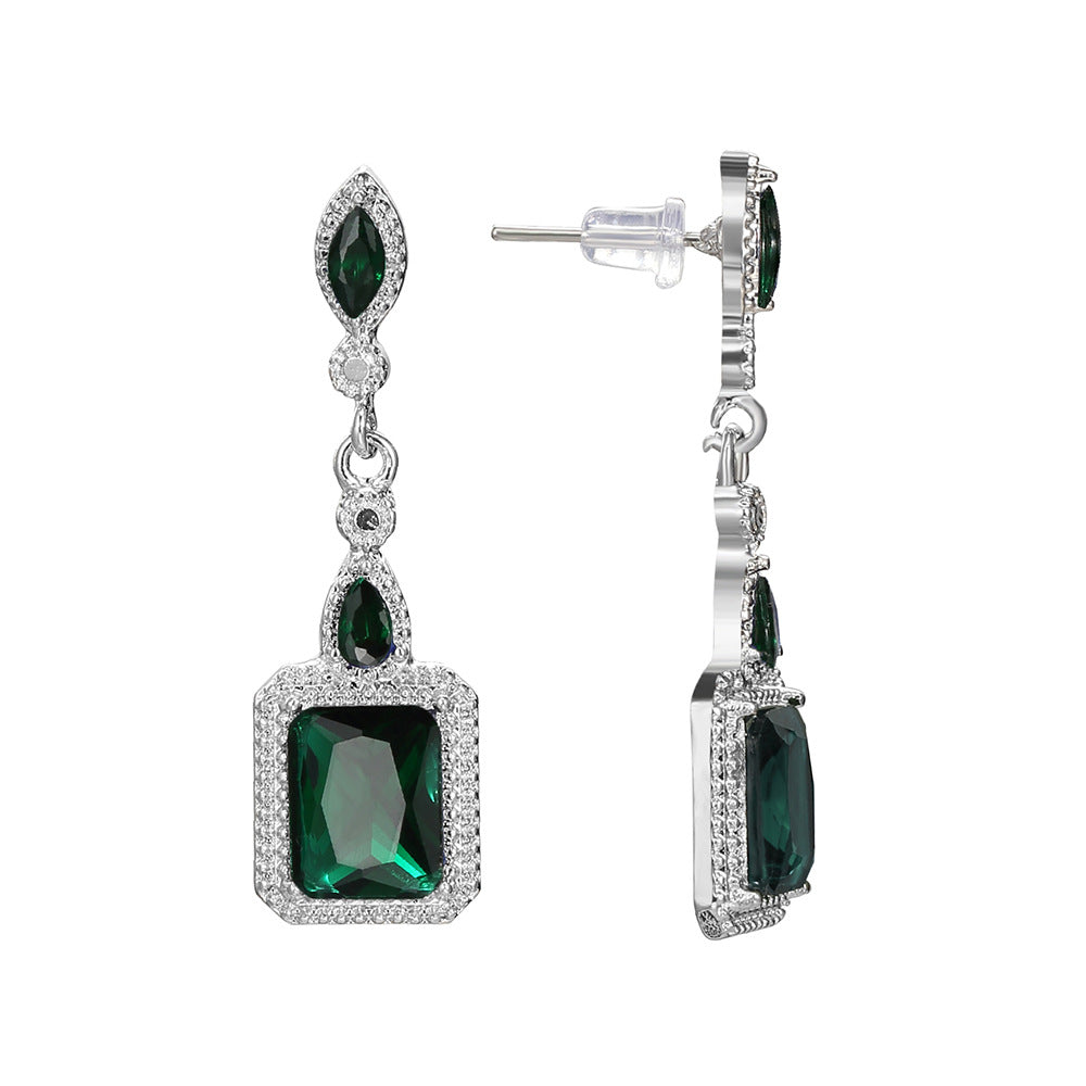 Clarion Verdancia Earrings | White Gold - Eliza-Warszawa