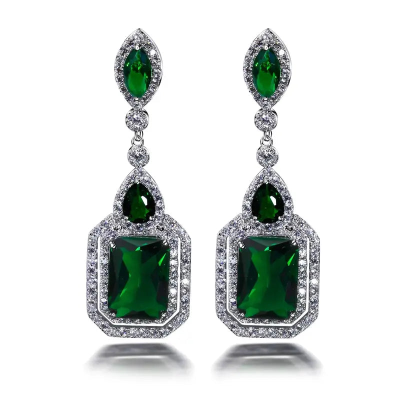 Clarion Verdancia Earrings | White Gold - Eliza-Warszawa