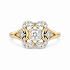 Classic Gold Ring Featuring Vintage Zirconia