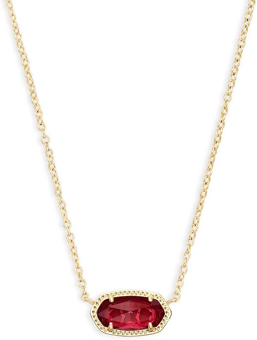 Classic Oval Ruby Necklace | Gold - Eliza-Warszawa
