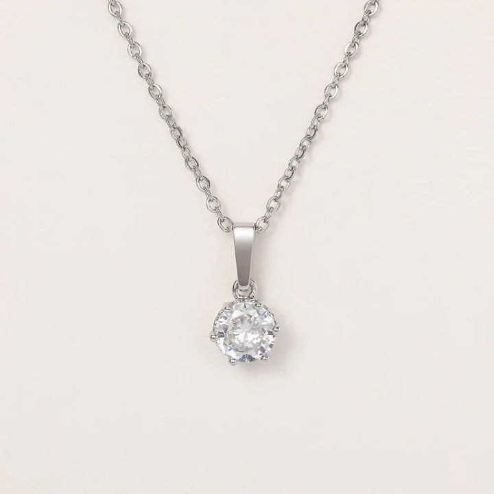 Classic Zirconia Pendant Necklace