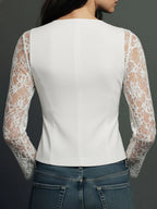Claudia | Elegant blazer with lace - Eliza-Warszawa