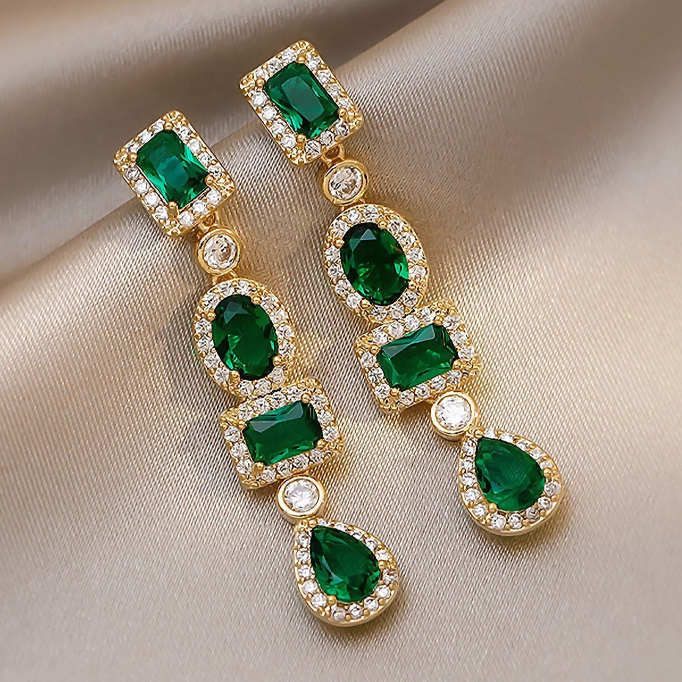 Coraline Esmarisse Dangle Earrings | Gold - Eliza-Warszawa