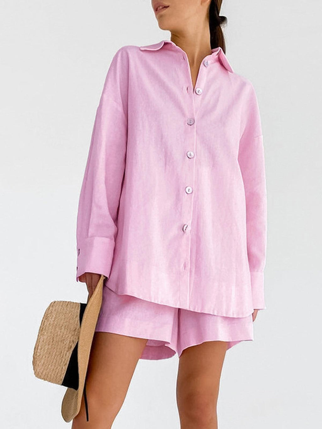 Cotton Beach Two Piece Shorts Set - Eliza-Warszawa