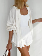 Cotton Wonderland Tied Two Piece Shorts Set - Eliza-Warszawa