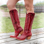 Cowboy Carter Outfits Vintage Embroidered Pointed Toe Western Boots - Eliza-Warszawa