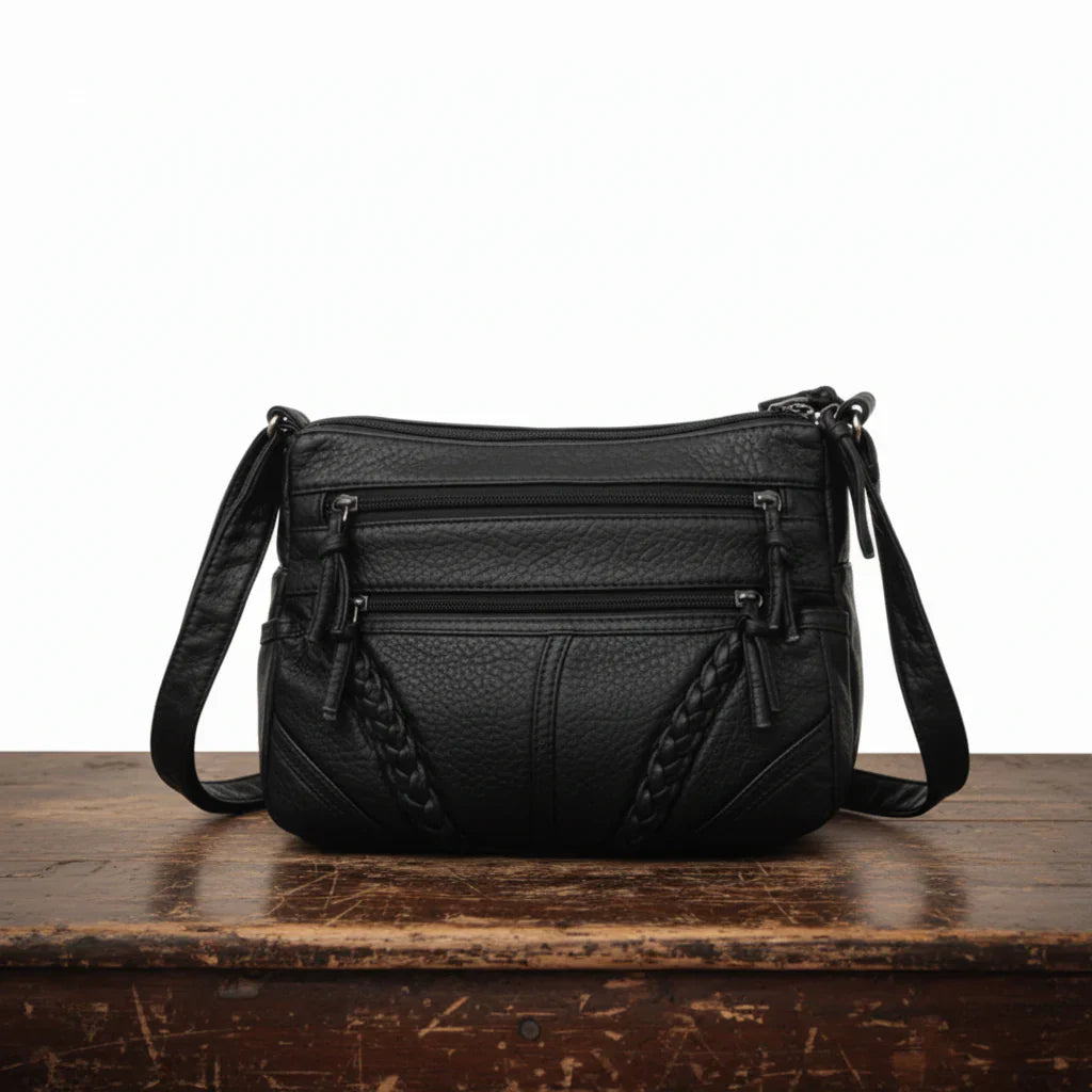 Crossbody Bag with Braided Details - Eliza-Warszawa