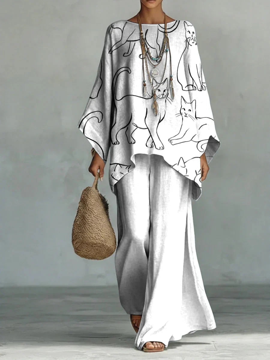 Delphine Set | Printed Comfort Set - Eliza-Warszawa