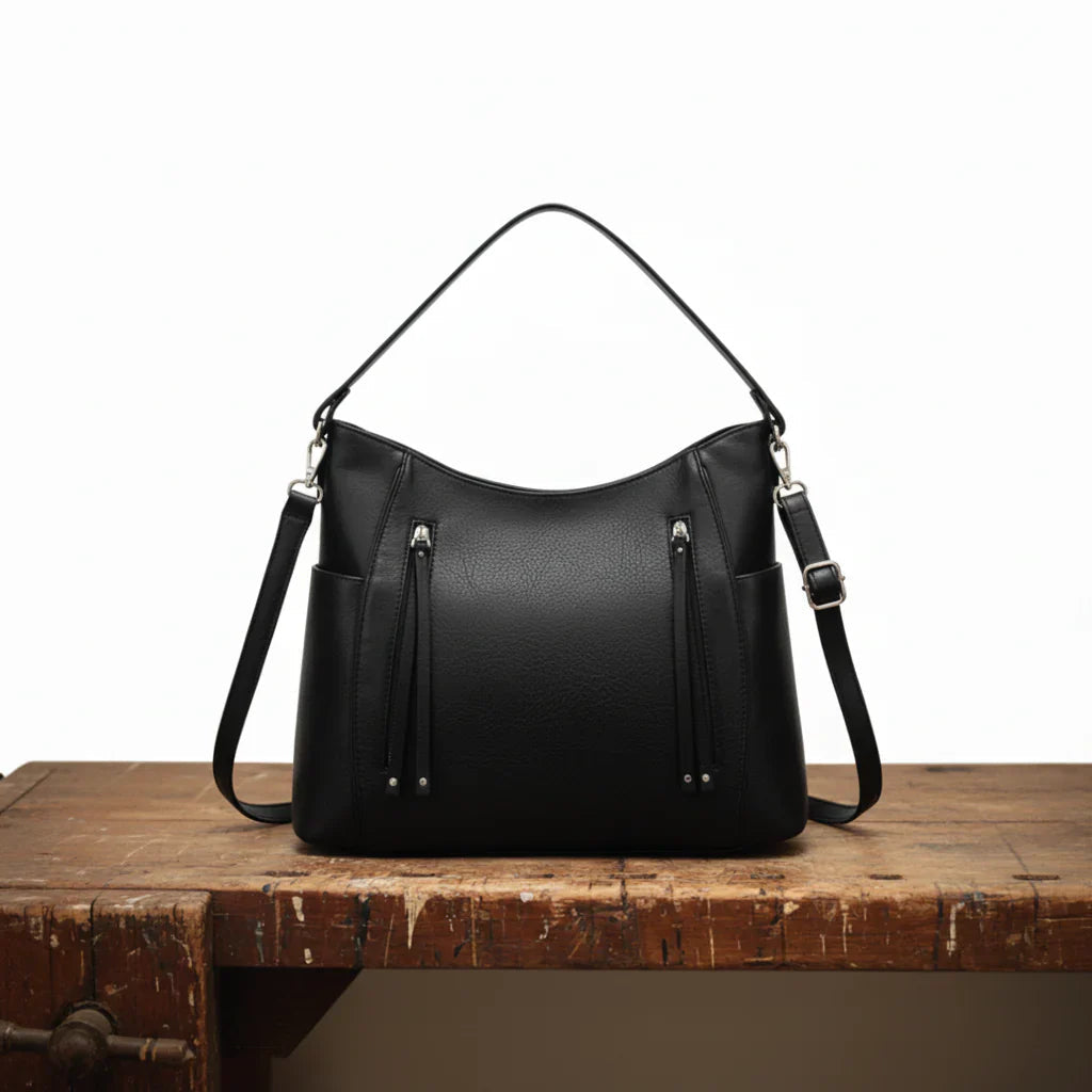 Double Zipper Shoulder Bag - Eliza-Warszawa