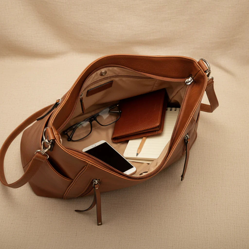 Double Zipper Shoulder Bag - Eliza-Warszawa