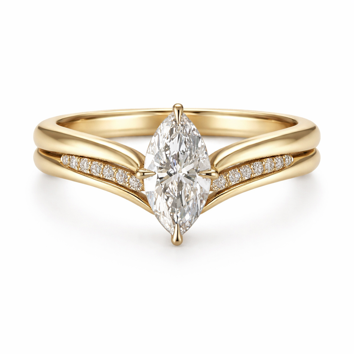 Drop Crown Gold Ring