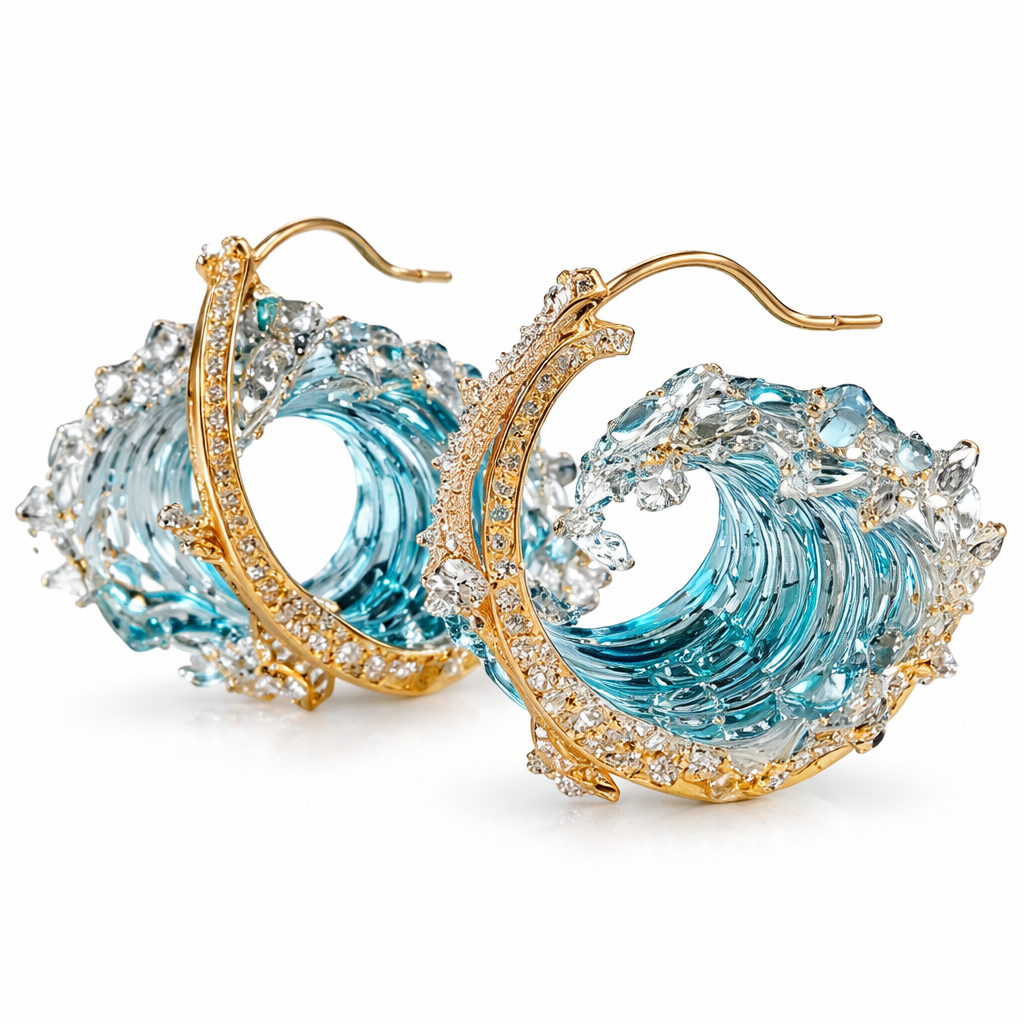 Earrings with the Spirit of the Ocean