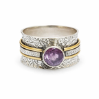 Elegant Crystal Meditation Ring