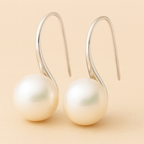 Elegant Drop Earrings with Pearls