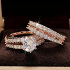 Elegant Eternal Radiance Ring Set - Eliza-Warszawa