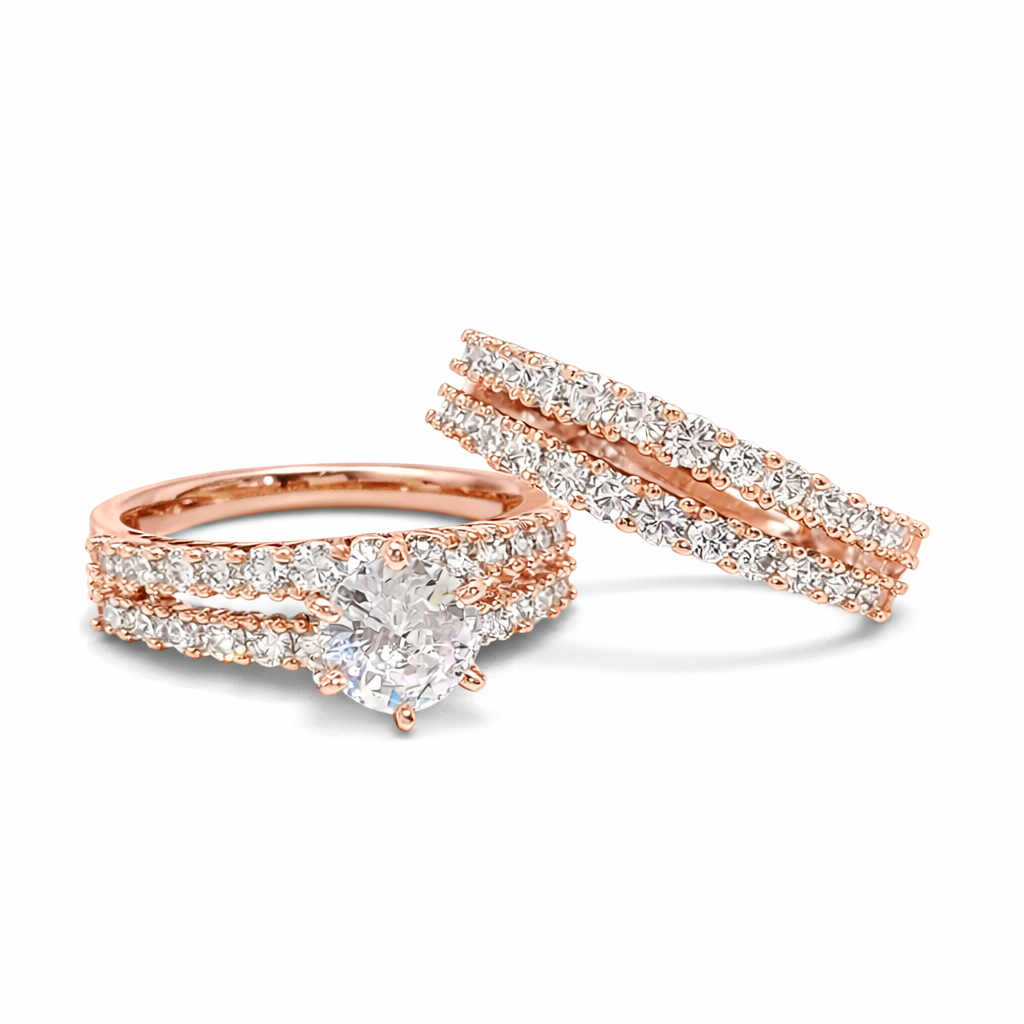 Elegant Eternal Radiance Ring Set - Eliza-Warszawa