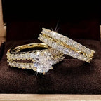 Elegant Eternal Radiance Ring Set - Eliza-Warszawa
