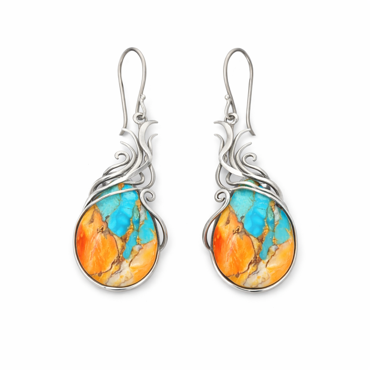 Elegant Gemstone Dangle Earrings