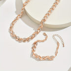 Elegant Glass Rhinestone Fish Tail Set