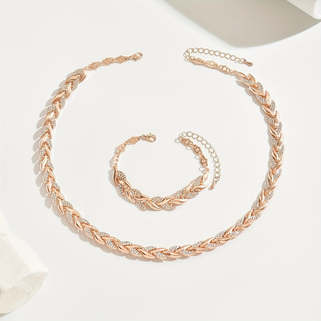 Elegant Glass Rhinestone Fish Tail Set