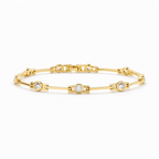 Elegant Gold Bracelet with Zirconias