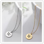 Elegant Gold Letter Pendant Necklace