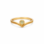 Elegant Gold Waterdrop Opal Crown Ring - Eliza-Warszawa