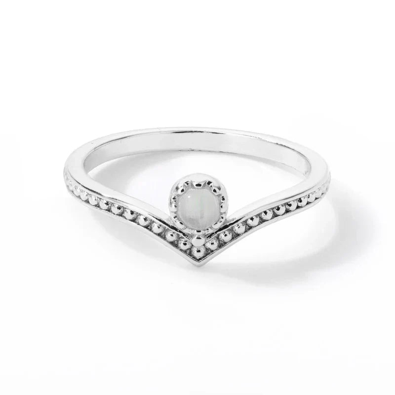 Elegant Gold Waterdrop Opal Crown Ring - Eliza-Warszawa