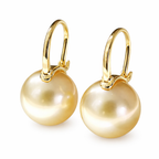 Elegant Golden Pearl Earrings